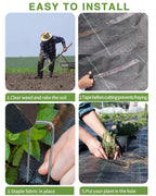 Pterying 6.5x300ft Weed Barrier Fabric, 3oz Heavy Duty for Garden Driveway