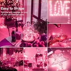 kolpop 30 Pack LED Fairy Lights Battery Operated, Mini Twinkle String Lights Battery Powered Waterproof for Christmas Mason Jars Party,Pink