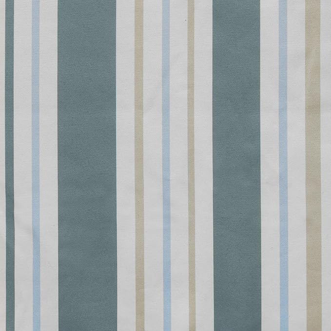 AAAAAcessories Outdoor Seat Cushions for Chairs, Waterproof, Fade-Resistant, 17" x 16" x 2", Patio Furniture Replacement Cushions, Set of 2, Slate Gray Blue Coastal Stripe