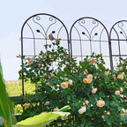 4 Pack Garden Trellises with Black Metal Coating, Trellis for Climbing Plants Outdoor, Roses, Vegetables, Vines, Cucumbers-19.7×86.7 inches.