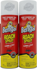 Bengal Roach Spray, Odorless Stain-Free Dry Spray, 2-Count, 16 Oz. Aerosol Cans