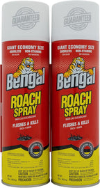 Bengal Roach Spray, Odorless Stain-Free Dry Spray, 2-Count, 16 Oz. Aerosol Cans