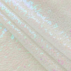 Sugargirl White Iridescent Sequin Backdrop Curtain 2 Panels 2FTx8FT Glitter White Iridescent Background Drapes Sparkle Photography Backdrop for Party Wedding Birthday Wall Decoration