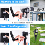 Halloween Solar Spot Lights Outdoor, Solar Color Changing RGB Landscape Lighting Waterproof Auto ON/Off Adjustable Garden Lights for Yard, Garden, Driveway, Pool, Lawn (6-in-1)