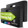 WORKPRO Extra Thick Kneeling Pad, 2-Pack, Soft Foam Cushioning for Knee, Large Foam Kneeler Mat for Gardening, Bathing Baby, Workout Supplies, 17.5 x 11 x 1.5 in, Black