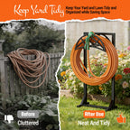 YFFSRJDJ Garden Hose Reel, Heavy Duty Water Hose Holder for Outside