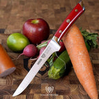 Dalstrong Boning Knife - 6 inch - Gladiator Series - High Carbon German Steel - Crimson Red ABS Handle - Meat Carving, Trimming, Deboning - w/Sheath - NSF Certified