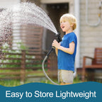 Stainless Steel Garden Hose 100ft Heavy Duty Metal Water Hoses with 10 Function Water Hose Nozzles for Yard Outdoor