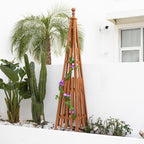 Wooden Obelisk Trellis The Ideal Support for Indoor and Outdoor Gardens, 67.5''H×14.5''W, Perfect for Tomatoes, Cucumbers, and Climbing Plants，Can Also be Used as a Background Decoration