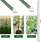 Garmeinea Garden Stakes 30 Inches Plastic Coated Steel Plant Stakes for Growing Climbing Plants, Pack of 25