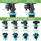 12 Pack Lawn Sprinklers for Yard Bulk Heavy Duty Water Sprinkler Head Adjustable 360 Degree Rotating Water Sprinklers Above Ground for Lawn Garden Flower Grass Irrigation Playtime