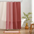 MONDAY MOOSE Bath Mat with Scalloped Wavy Ripple Design, Microfiber Absorbent Non Slip Tufted Rug for Floor, Shower or Kitchen (24x47 inch, Blush)