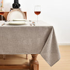 Fitable Square Linen Tablecloths 2 Pack, Linen Textured Fabric Table Clothes, Rustic Table Covers for Kitchen Dining, Party, Farmhouse (Nature, 54 x 54 Inch)