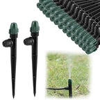30Pcs Irrigation Misters Emitters for 1/4" Drip Tubing,Adjustable 360 Degree Automatic Atomizing Nozzles on 6.3" Arrow Stake Micro Spray Irrigation Kits for Patio Misting Plant Watering System
