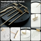 Zen Garden for Desk Japanese Zen Garden Kit 8 Inch Large Round with 6 Sand Rake and Accessories Tray Mini Desktop Zen Decor for Home Office Gift Therapy Relaxation Meditation