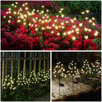 Solar Garden Lights Outdoor,Solar Lights Outdoor Decorative Waterproof for Outside 6Pack, 120Led Solar Flowers Garden Decor, Yard Pathway,Patio Fairy Decorations,Gardening Gifts for Women Mom