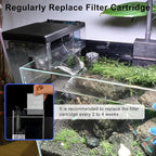 Aquarium Filter, 6W 150GPH HOB Fish Tank Filter, 4-Stage Bio-Filtration for 10-40 Gallon Tanks, Quiet Power Waterfall Filter with Adjustable Flow, Includes Filter Cotton & Bio Media
