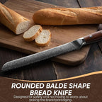 Purple Dragon Bread Knife for Homemade Bread, 8 Inch Serrated Knife for Slicing Sourdough Bread, Cake & Fruits - Gift Box