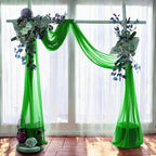 MDS Halloween Chiffon Draping Fabric - 1 Panel, 30" Wide x 75ft Long - Sheer Spooky Arbor & Canopy Drapery for Haunted House Backdrops, Party Ceilings, DIY Costumes & Themed Events - Green