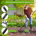 Weeding Hoe Garden Tool, 2 in 1 Stirrup Hoe and Cultivator with 62 inch Adjustable Long Handle, Heavy Duty Metal Garden Action Scuffle Hoes for Efficient Weeding Soil Aeration Small Weeder Tool