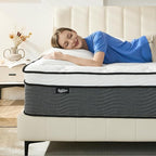 Twin Mattress, 14 Inch Twin Size Mattress in a Box, Hybrid Mattresses for Pressure Relief, Pocket Springs Mattresses, Firm