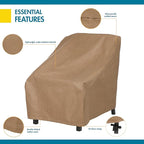 DUCKCOVERS Essential Water-Resistant 29 Inch Patio Chair Cover, Outdoor Chair Covers