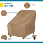 DUCKCOVERS Essential Water-Resistant 40 Inch Patio Lounge Chair Cover, Patio Furniture Covers