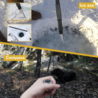 Camping Shovel 38'', with Pickaxe, Survival Folding Spade, Tactical Heavyduty Multitool, Military Compact Shovel for Off-Roading, Entrenching, Car Emergency, Outdoor
