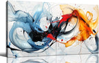 aburaeart Blue Abstract Canvas Wall Art Bedroom - Large Wall Art for Living Room Ready to Hang Size 29" x 59"