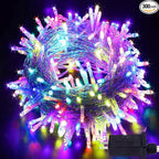 KAQ 115FT 300LED Multi-Colored String Lights Indoor/Outdoor Waterproof with 8 ModesTwinkle Plug in Warm White Lights for Outside Garden Bedroom Christmas Tree Decorations (Multicolor)
