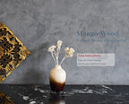 Aeravida Chic Bottle Shaped Faded Stain Brown to Black Mango Tree Wood Vase | Modern Flower Vase | Mango tree Wood Flower Vase| Handmade Home Office Table Vase| Flower Vases Decorative for Living Room