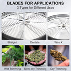 MELONFARM 13 in Bud Leaf Bowl Trimmer, Bowl Trimmer with Switchable Stainless Steel Blades & Clear Visibility Dome, Hand Twist Spin Cutting Bud Trimmer for Buds, Flowers, Hydroponics Plants