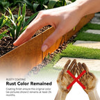 Worth Galvanized Steel Landscape Edging 4.5" x50' Metal Garden Edging Roll Flexible Bender Border with 16Pcs Stakes for Lawn, Flower Bed Edges, Rust-Colored Painted
