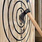 Professional Throwing Axes, 16.1" Throwing Tomahawk Axe with 1065 High Carbon Steel & Wooden Handle, Perfect for Axe Throwing Game for Backyard, Competition and Recreation