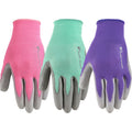 Wells Lamont Women's PU Coated Grip Gardening Gloves 3-Pack, Medium