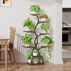 Plant Stand Indoor with Grow Light - 8 Tiered Corner Plant Shelf Indoor