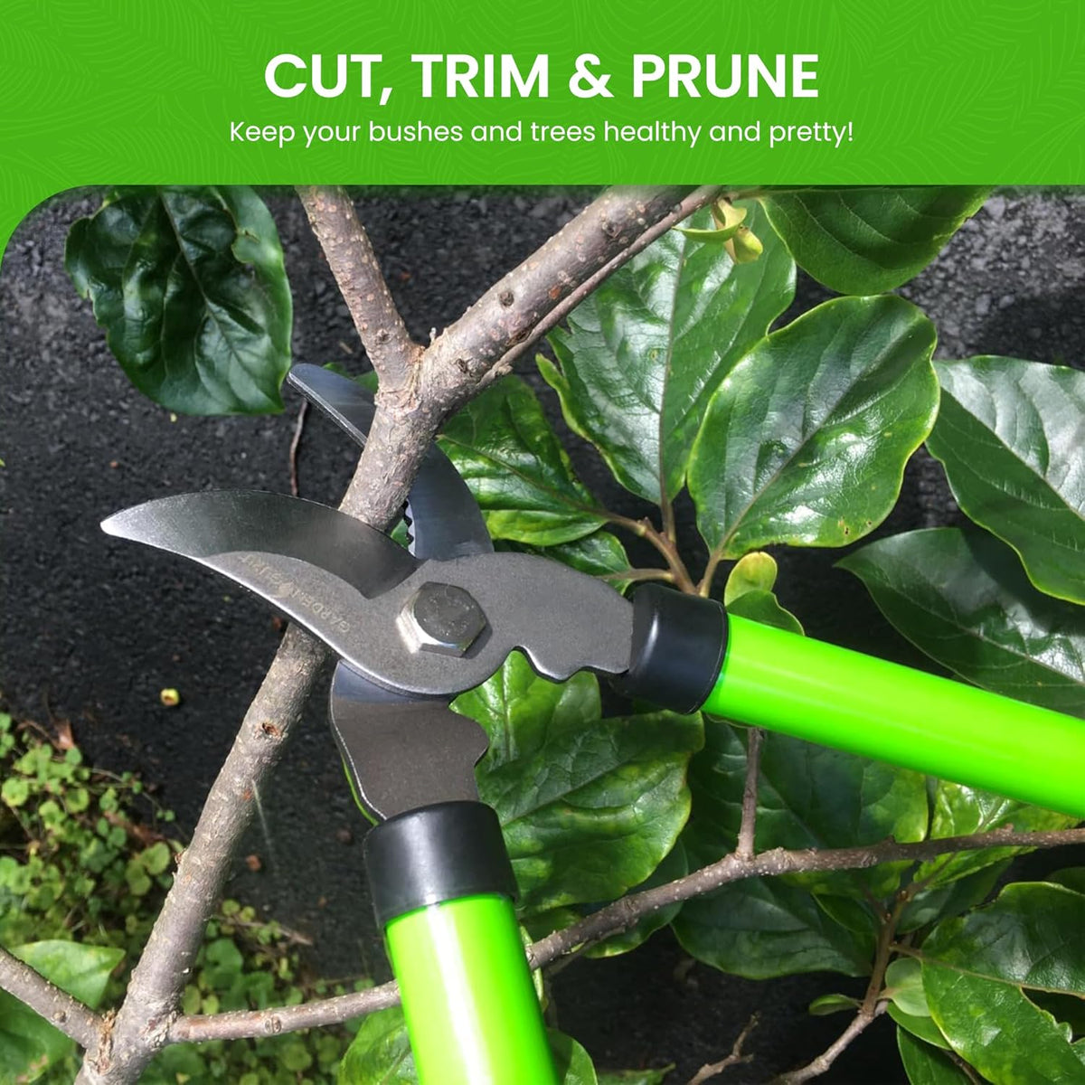 GARDEN GURU Bypass Loppers Tree Trimmer Clipper – 15 inch High Carbon Steel Blade Gardening Loppers - Comfort Grip Handles – Heavy Duty Branch Cutter – Cut Thick Branches w Ease - 1 Case (30 Pcs)