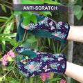 Womens Gardening Weeding Working Gloves, Leather Garden Glove for Women Thorn Proof No Stab for Digging, Planting,Pruning