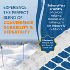 ZEBRO 4' x 50' White Plastic Garden Fence Roll – Standard Duty Safety Netting for Snow, Poultry, Deer, Dogs – Reusable Outdoor Barrier for Yard, Landscaping, Animal Protection