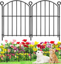 Decorative Garden Fence 17in (H) x10ft (L),Arched Rustproof Metal No Dig