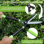 23-30" Telescoping Hedge Clippers, Extendable Garden Shears for Trimming Hedges, Shrubs & Bushes, Manual Hedge Shears with Adjustable Blade Tension for Yard Landscaping