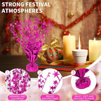 6 Pack Star Table Centerpieces for Party, Birthday Table Decorations for Kids Adults, Party Centerpieces for Tables for Wedding Baby Shower Graduation Holiday Event (Hot Pink)