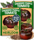 HOME GROWN Cherokee Purple Tomato Seeds 2 Pack (Solanum lycopersicum) - 212 Seeds, 𝗡𝗢𝗡-𝗚𝗠𝗢 𝗨𝗦𝗔-𝗦𝗢𝗨𝗥𝗖𝗘𝗗 Tomato for Planting - Heirloom Vegetable Seeds with High Germination Rate