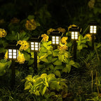 SOLPEX Solar Outdoor Lights,12 Pack Solar Path Lights, Walkway Lights Outdoor, Garden Light, Solar-Powered Pathway Waterproof for Garden, Yard, Landscape and Driveway(Warm White)