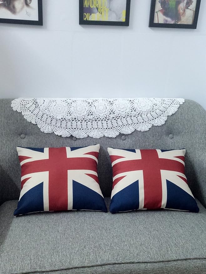 Cotton Handmade Crochet lace Table Runners Oval Tablecloth Doilies Doily Table Dresser Scarf Décor,15x35 inch,White