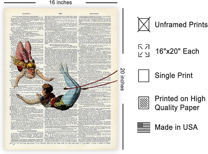 Poster Master Dictionary Art Poster - Acrobat Print - Circus Art - Entertainment Art - Gift for Men, Women & Performer - Chic Decor for Living Room, Bedroom, Dorm or Office - 16x20 UNFRAMED Wall Art