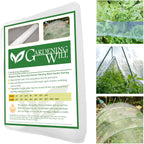 10Ft x 50Ft Mosquito Bug Insect Bird Fine Mesh Net Barrier Hunting Blind Garden Screen Netting for Protect Your Plant Fruits Flower