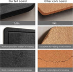 Large Bulletin Board - 48 x 36 Inches, Decorative Felt Pin Board for Wall - 4' x 3' Foldable Photo Display Board with Self-Adhesive Tape, Includes 20 Push Pins - Black