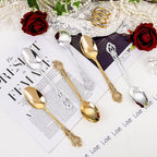 150PCS Gold Plastic Spoons - Gold Spoons Disposable - 8.1 Inch Heavy Duty Plastic Silverware - Heavyweight Elegant Disposable Utensils for Catering, Parties, Dinners, Weddings