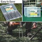4 Inches Landscape Staples,Galvanized Garden Stakes Yard Stakes Garden Staples Prefect for Weed Barrier Fabric,11 Gauge Landscape pins for Tent,Balloons, Irrigation Tube. (5 Inch 80 Pack)